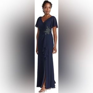 MARINA Navy maxi dress